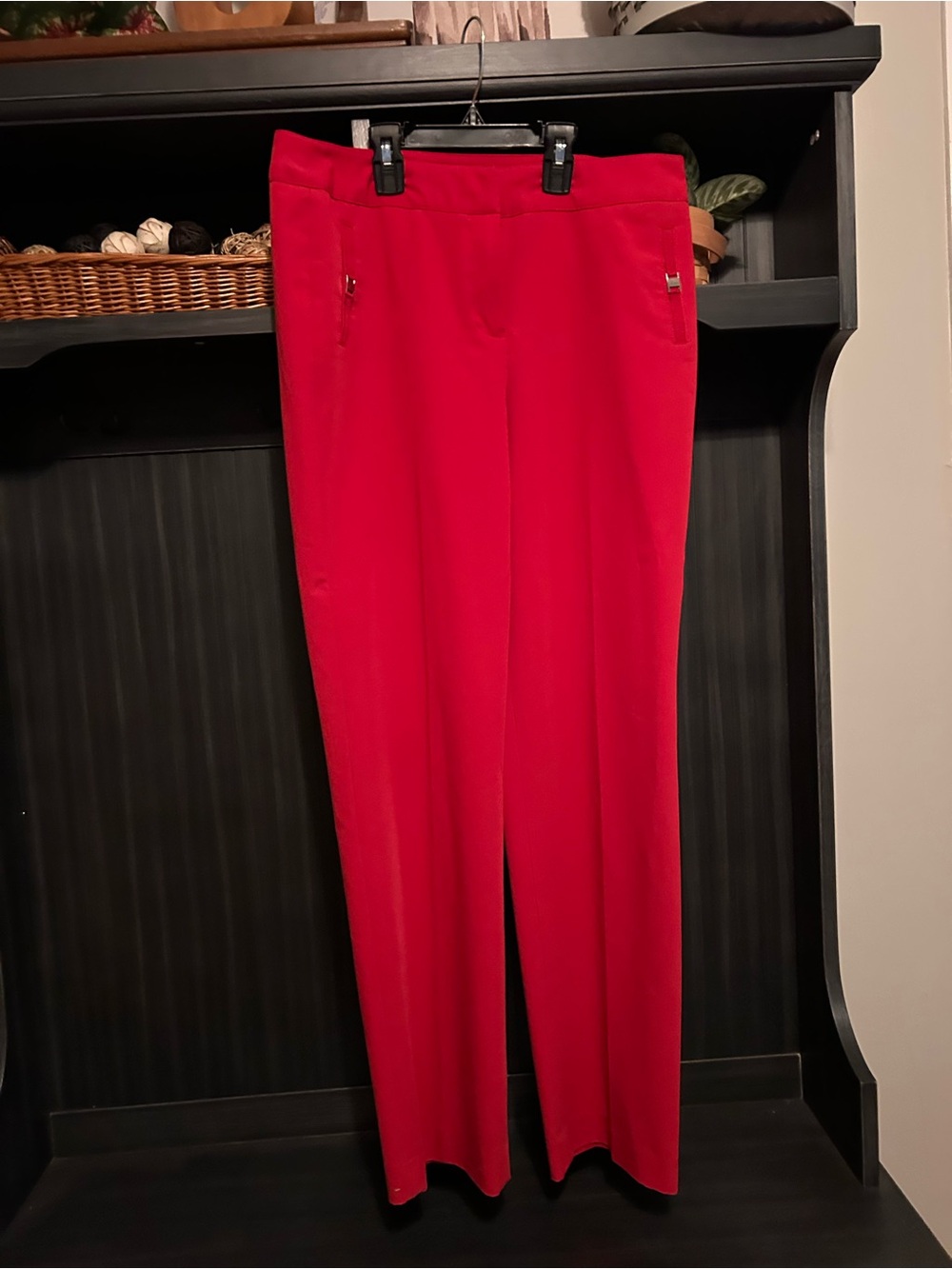 new directions Red Straight-Leg Women's Trousers